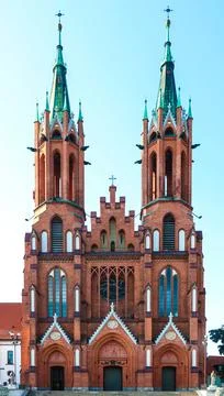 Gothic sacral architecture in Bialystok Stock Photos