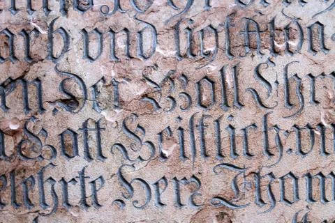 Gothic script Stock Photos