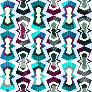 Gothic seamless pattern with grunge effect Stock Illustration