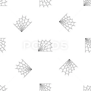 Gothic spiderweb pattern seamless Stock Illustration