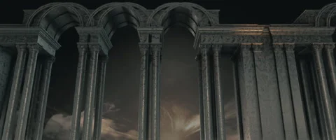 Gothic Stone Columns Sliding Sideways 스톡 동영상 264161022
