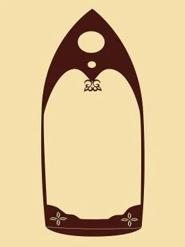 Gothic style border Illustrazione stock