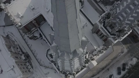 Gothic style cathedral in the winter. Saint Nicolas church in Kyiv, Ukraine. Vídeos de archivo 171476136