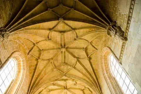 Gothic style church ceiling Foto stock
