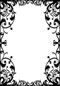 Gothic style frame. Western style frame. (A4 portrait) Stock Illustration