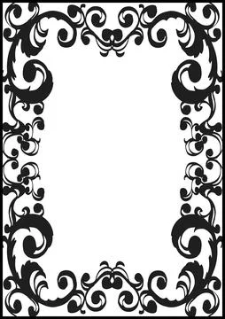 Gothic style frame. Western style frame. (A4 portrait) Stock Illustration