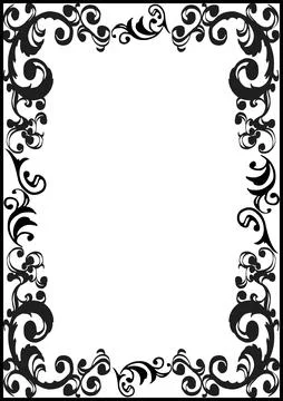 Gothic style frame. Western style frame. (A4 portrait) Stock Illustration
