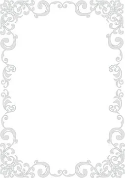 Gothic style frame. Western style frame. (A4 portrait) Stock Illustration