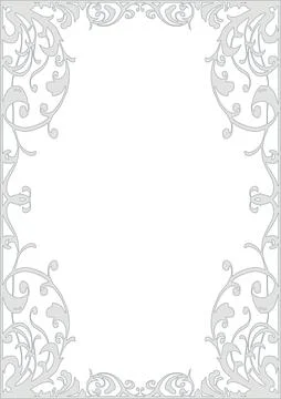 Gothic style frame. Western style frame. (A4 portrait) Stock Illustration