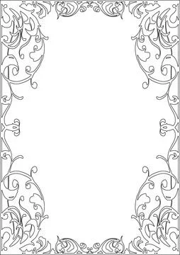Gothic style frame. Western style frame. (A4 portrait) Stock Illustration