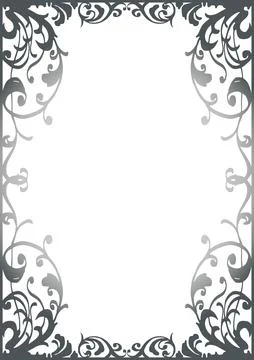 Gothic style frame. Western style frame. (A4 portrait) Stock Illustration