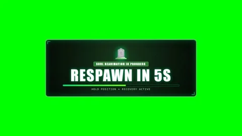 Gothic Tombstone Cemetery Respawn Timer on Green Screen Video stock 346484033