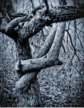 Gothic Tree Stock Illustration