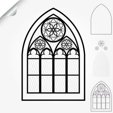 Gothic window Stock Illustration