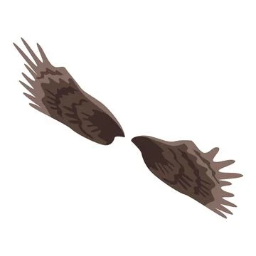 Gothic wings icon, isometric style Stock Illustration