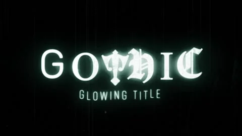 GothicGlowingTitle After Effects stock