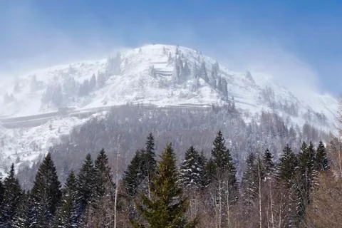 Gotthard massif in the winter Stock Photos