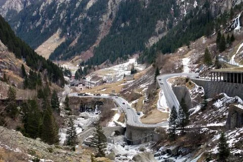 Gotthardstrasse Stock Photos