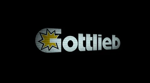 Gottlieb 3D  Logo - Arcade game screen - Motion Graphic Loop Video stock 45605672