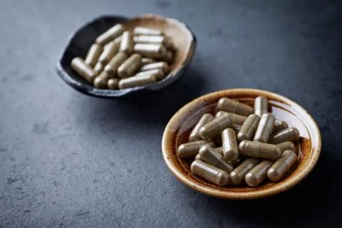 Gotu Kola (Centella Asiatica) capsules Stock Photos