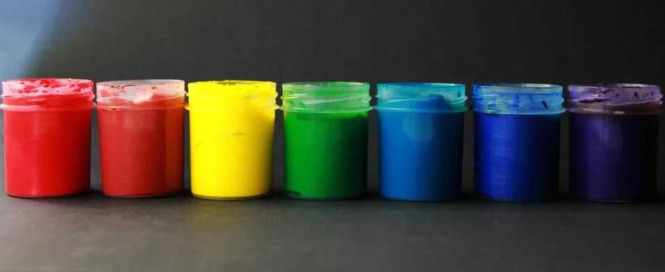 Gouache of different colors beautiful background Stock Photos