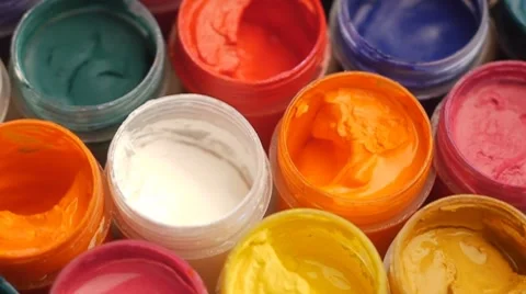Gouache paint  Stock Footage 8694462