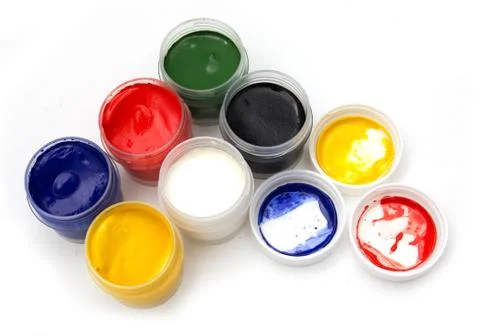 Gouache on white background Stock Photos