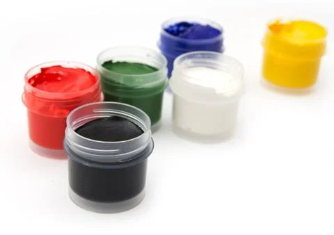 Gouache on white background Stock Photos