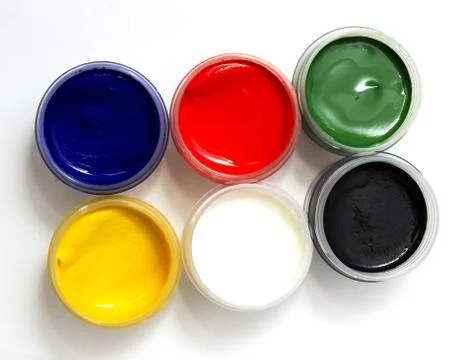 Gouache on white background Stock Photos