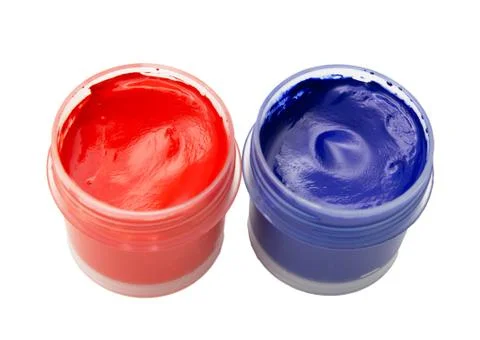 Gouache on white background Stock Photos