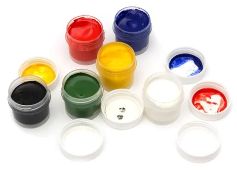 Gouache on white background Stock Photos