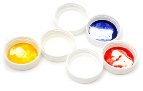 Gouache on white background Stock Photos