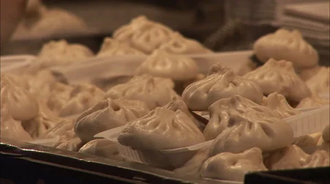 Goubuli steamed buns, dim sum, Chinese food Stock Footage 54384468