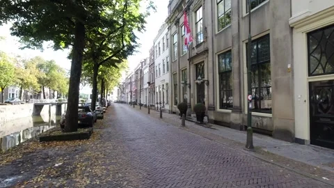 Gouda, Netherlands. Westhaven and Uiterste brug. Stock Footage 273204700