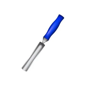 Gouge with blue handle Stock Illustration