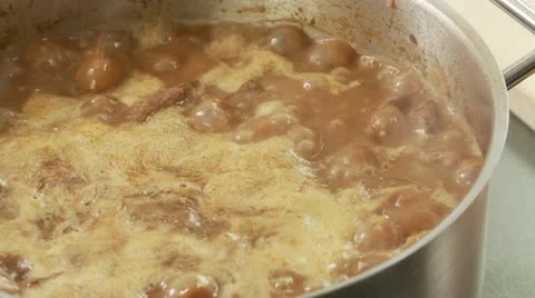 Goulash being boiled Video stock 24638278