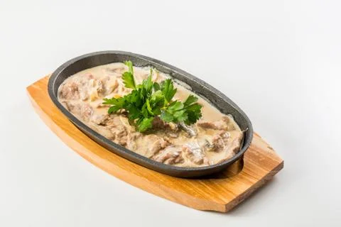 Goulash in pot Stock Photos