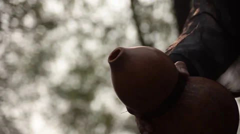Gourd， pour wine Video stock 57321548