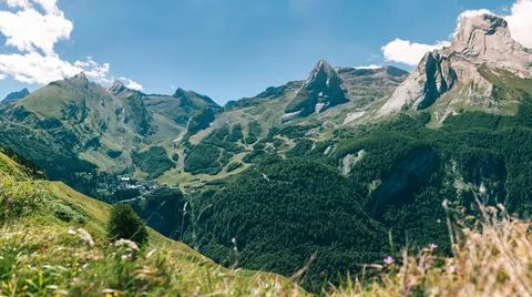 Gourette panoramic view Foto stock