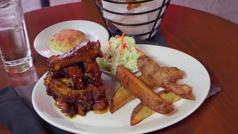 Gourmet BBQ Ribs Stock-Footage 75686364