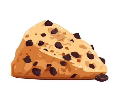 Gourmet bread slice with fresh chocolate Stock Illustration