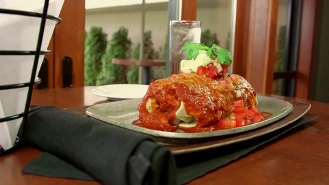 Gourmet Burrito Wide shot Stock-Footage 75762163