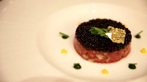 Gourmet cavier dish Vidéo 113275322