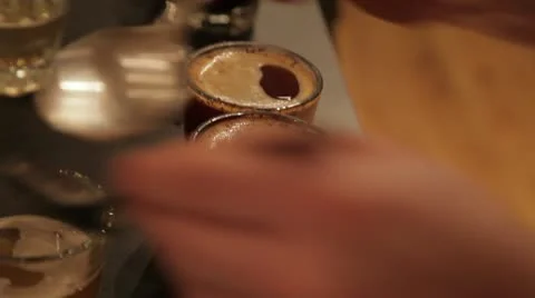 Gourmet Coffee Tasting Stock Footage 21314328