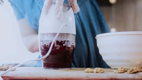 Gourmet cooking process view: combining beetroot with herbs and spices Stock Photos
