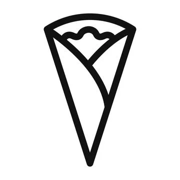 Gourmet Crepe Icon Perfect for Culinary and Dessert Illustrations Illustrazione stock