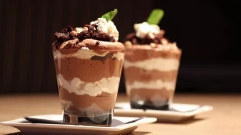 Gourmet Dessert Display Stock Footage 79049648