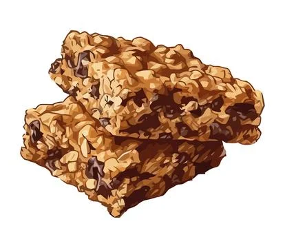 Gourmet dessert stack, chocolate cookie crunch Stock Illustration