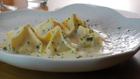 Gourmet dinner restaurant Stock Footage 112954855
