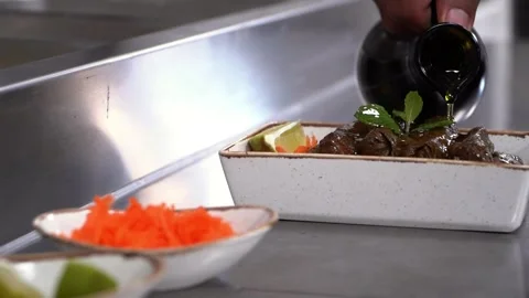 Gourmet Dish Preparation Video stock 318310187